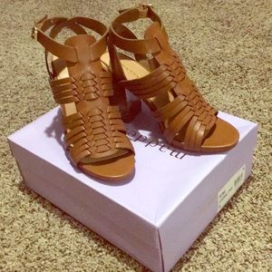 Madden Girl Cognac Chunky Heels